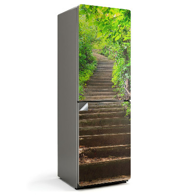 Tapeta na lednici Zelená scenérie se schody