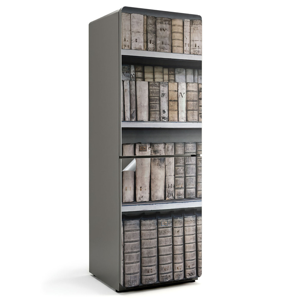 Samolepka na lednici Starožitné svazky na policích