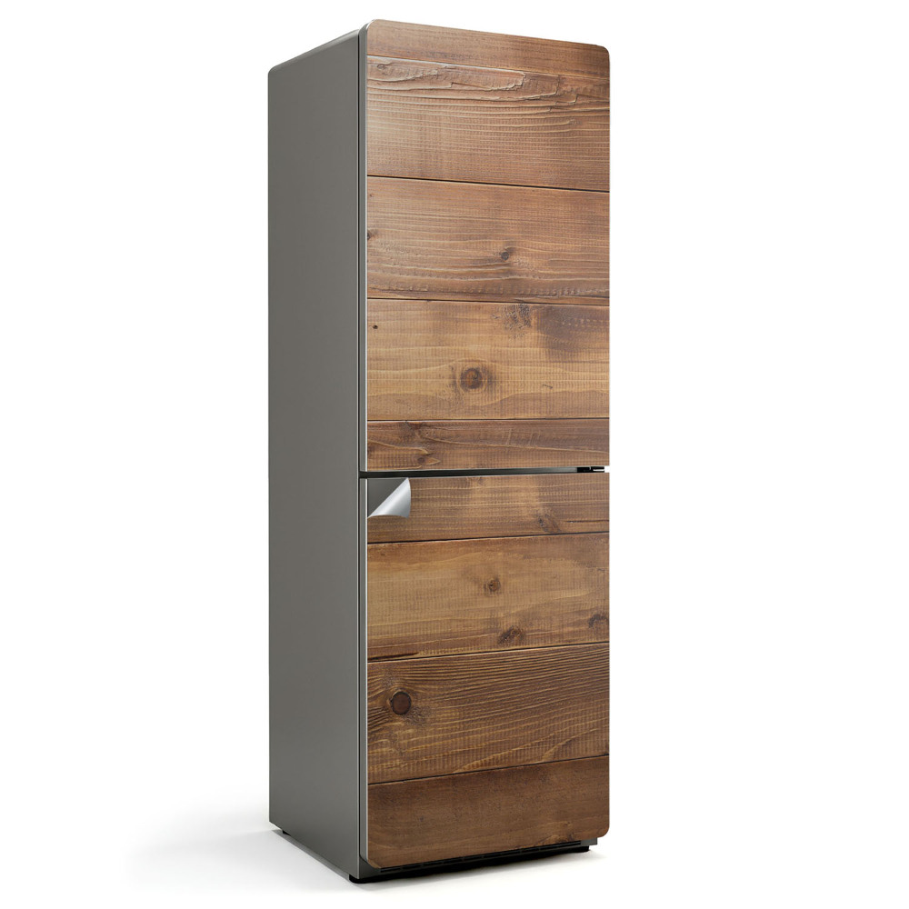 Tapeta na lednici Dřevěné panely ve složení