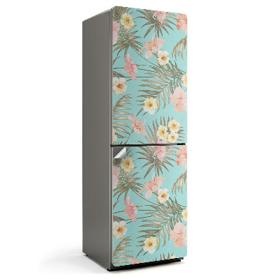 Tapeta na lednici Květinový motiv tropických rostlin