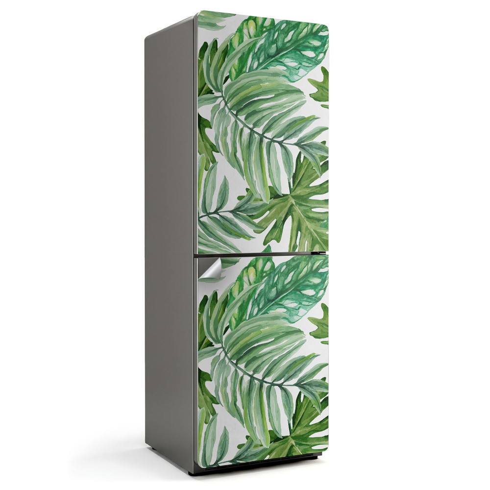 Samolepicí tapeta na lednici Téma tropických listů