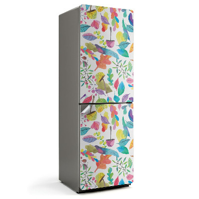 Fólie na lednici Duhové listy a květy