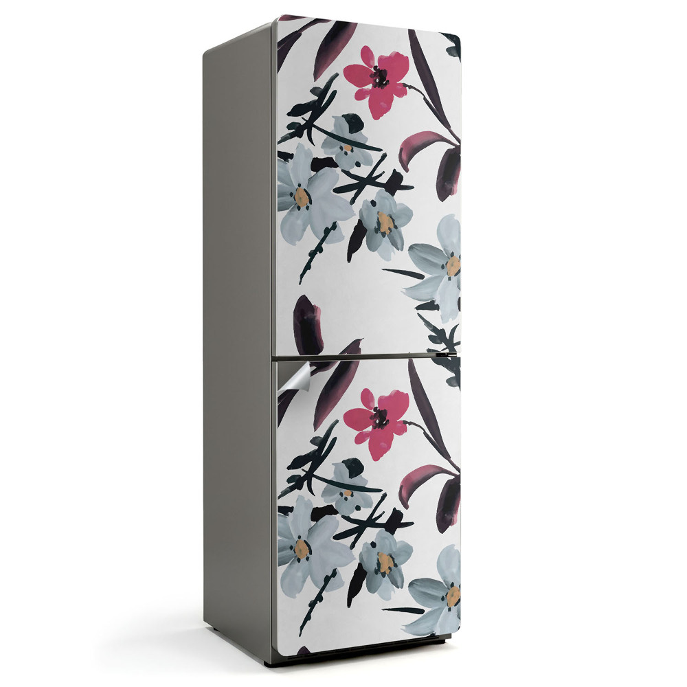 Samolepka na lednici Květinový motiv v decentním stylu