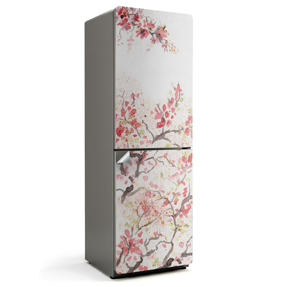 Samolepicí tapeta na lednici Jarní květinové větve