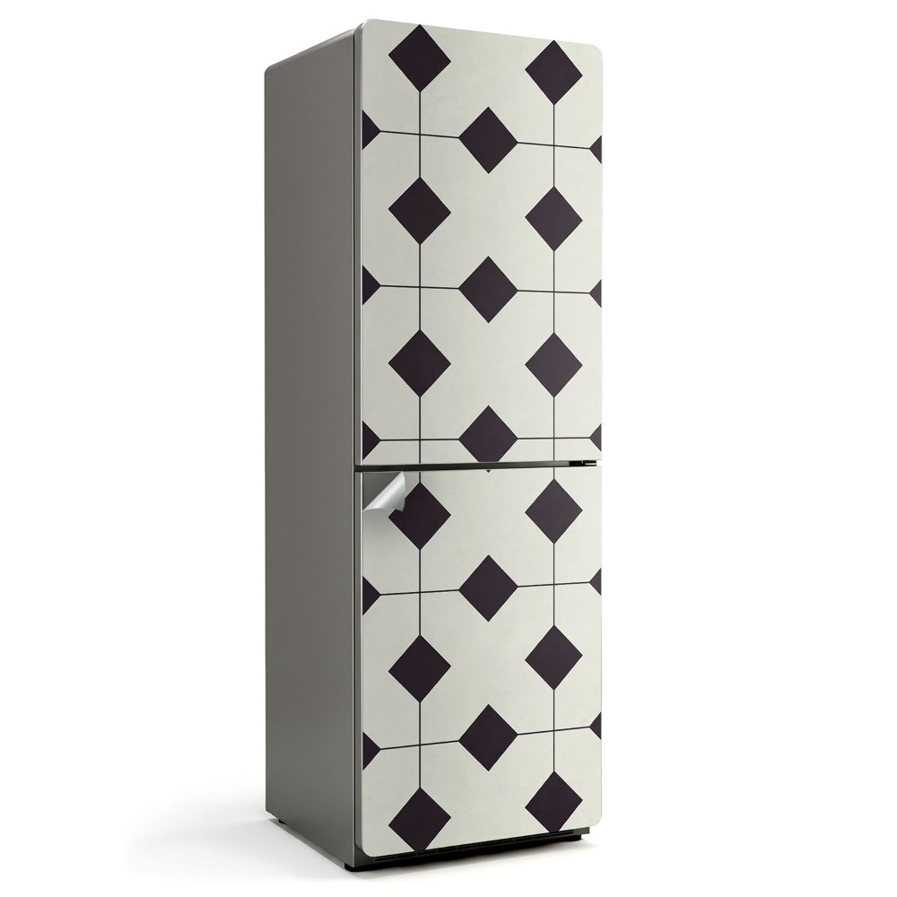 Samolepicí tapeta na lednici Kosočtvereční geometrická mřížka