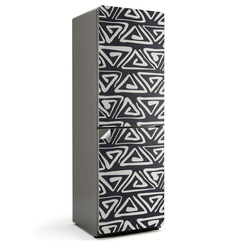 Samolepka na lednici Abstraktní trojúhelníkové postavy