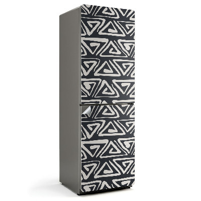 Samolepka na lednici Abstraktní trojúhelníkové postavy