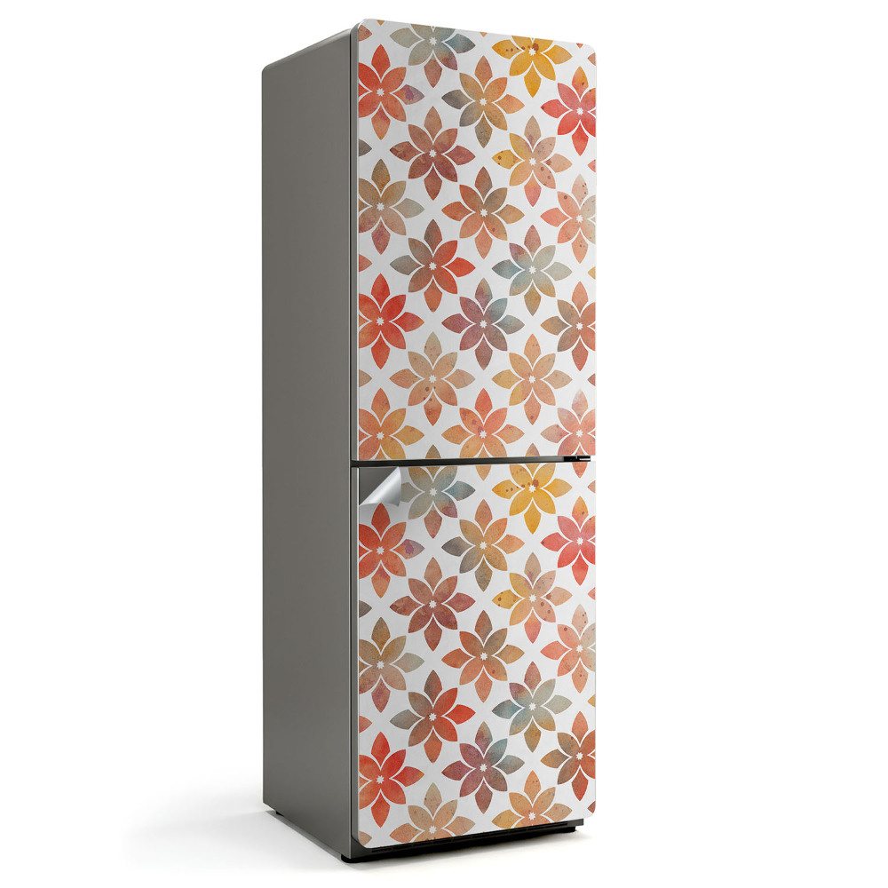 Samolepicí tapeta na lednici Květinová síťovina v jemných odstínech