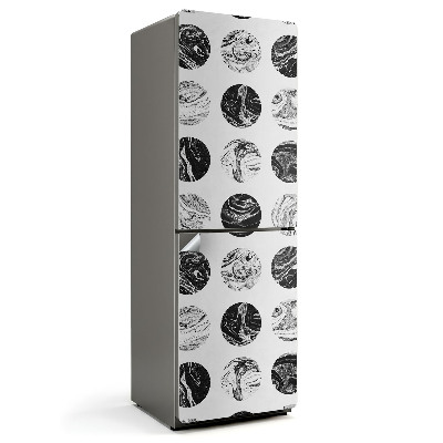 Samolepicí tapeta na lednici Kruhové mramorové vzory