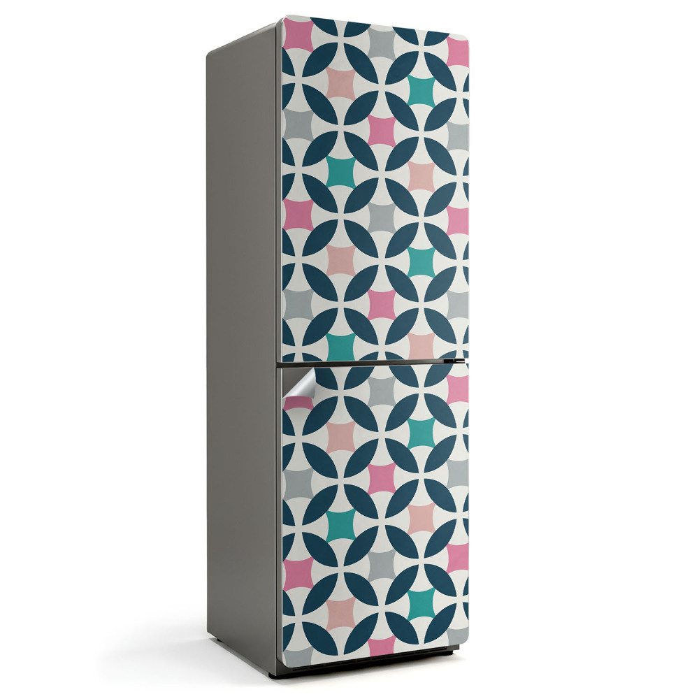 Tapeta na lednici Kruhový motiv v geometrickém stylu