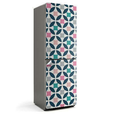 Tapeta na lednici Kruhový motiv v geometrickém stylu