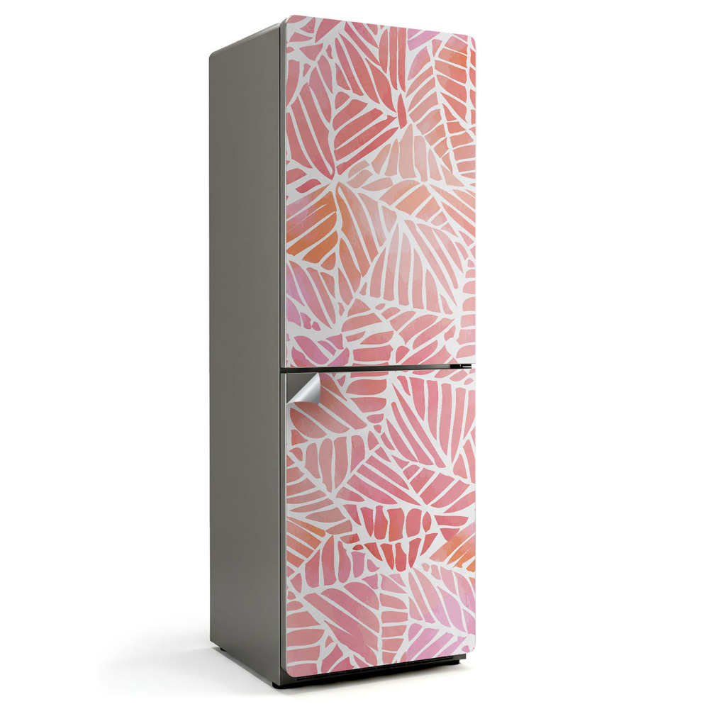 Tapeta na lednici Listový motiv v pastelových odstínech