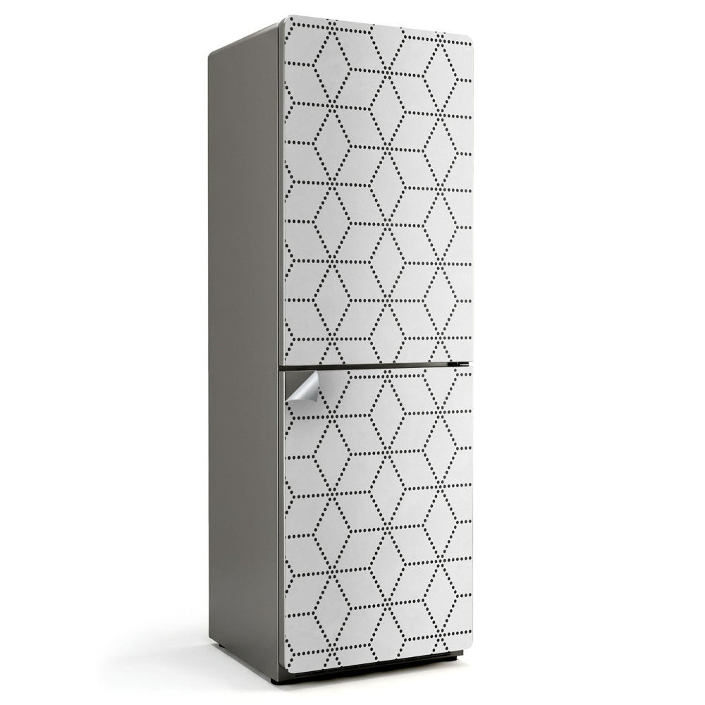 Fólie na lednici Kosočtvercová síťovina v moderním stylu