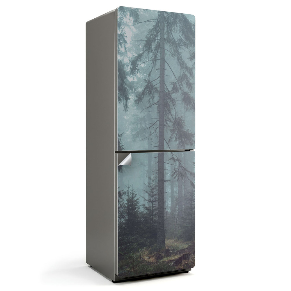 Samolepka na lednici Lesní mlha v tajemném prostředí