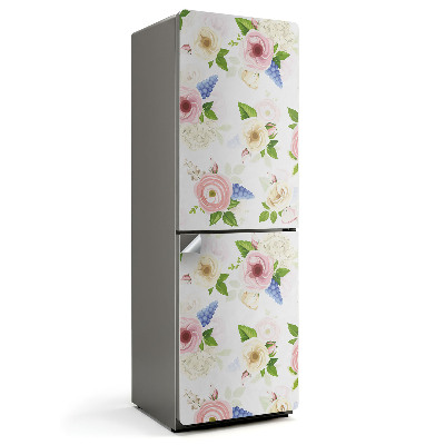 Samolepicí tapeta na lednici Květinový motiv v jemných odstínech