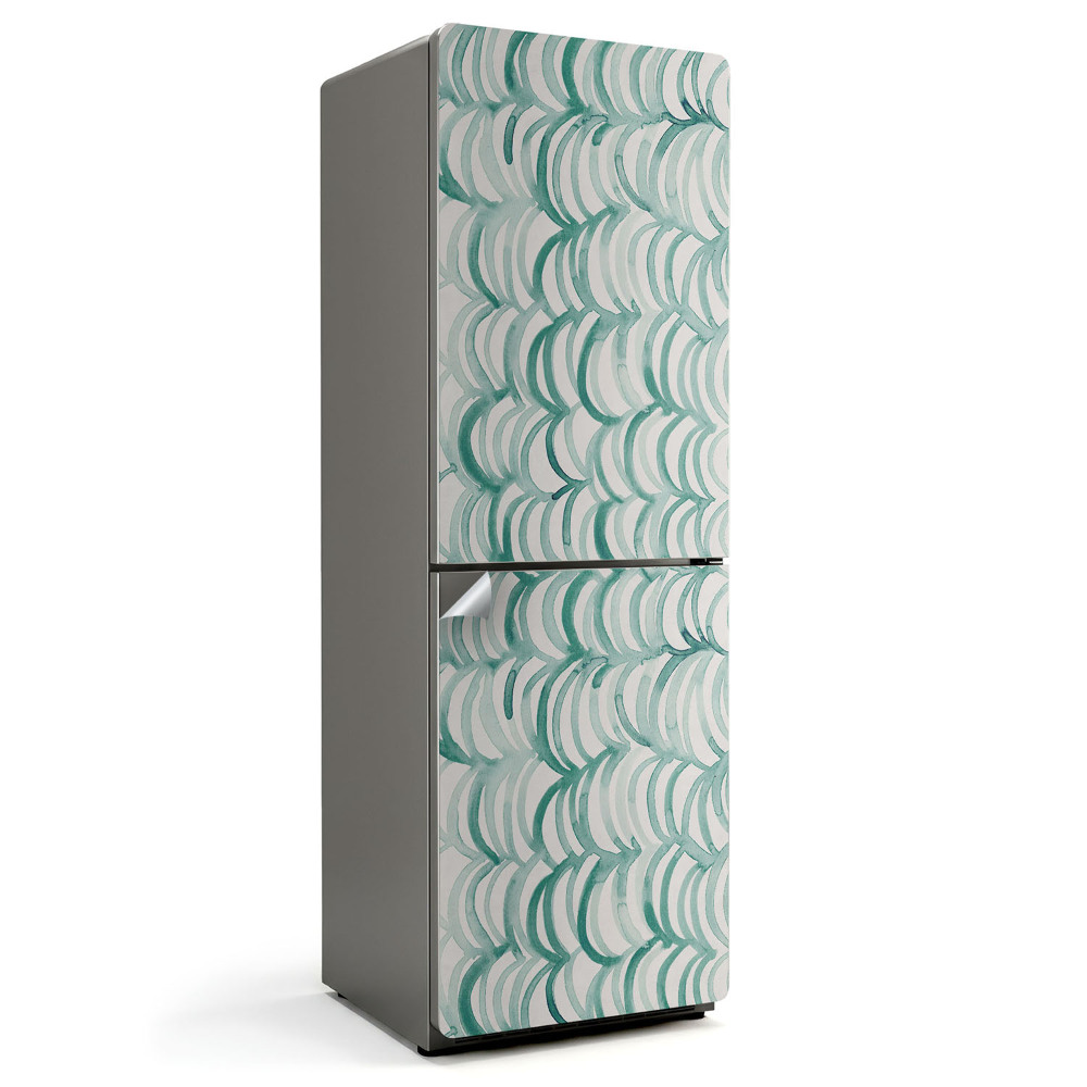 Samolepicí tapeta na lednici Harmonie vln v abstraktním stylu