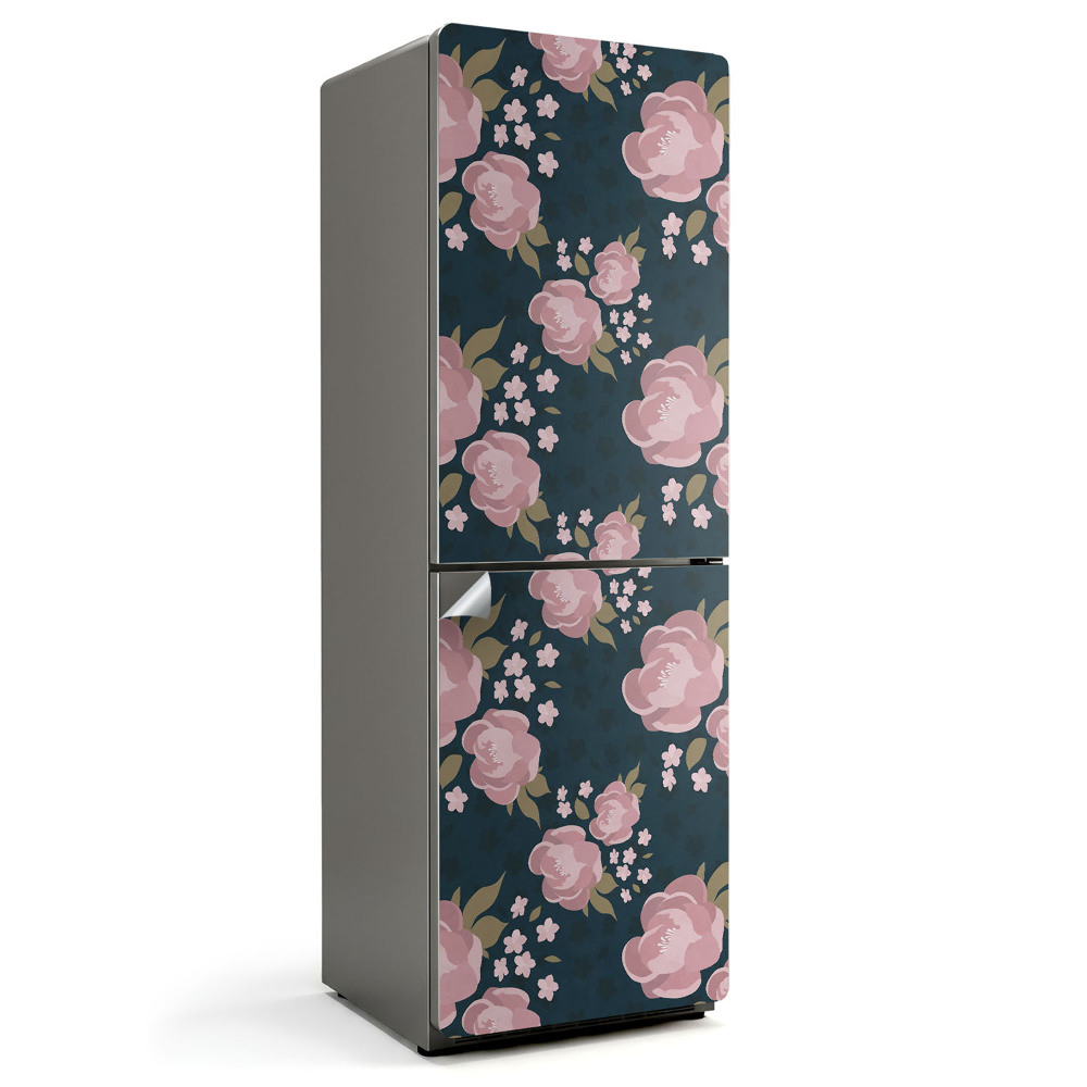 Tapeta na lednici Květinový motiv v minimalistickém stylu