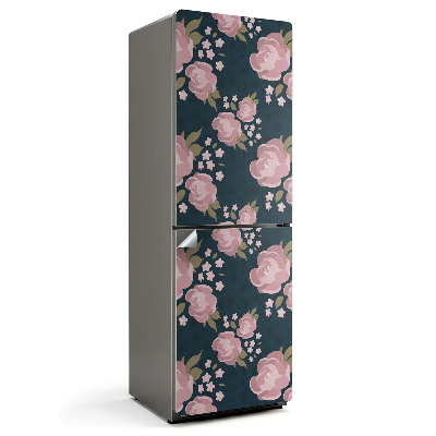 Tapeta na lednici Květinový motiv v minimalistickém stylu