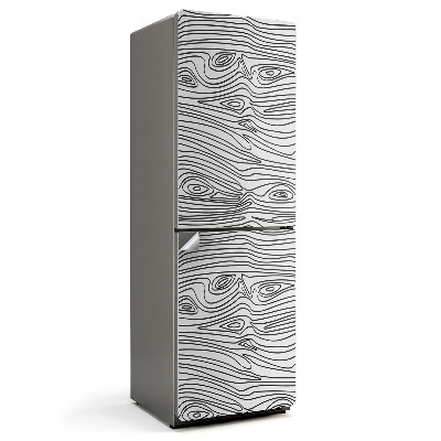 Samolepicí tapeta na lednici Vlny z přírodního dřeva