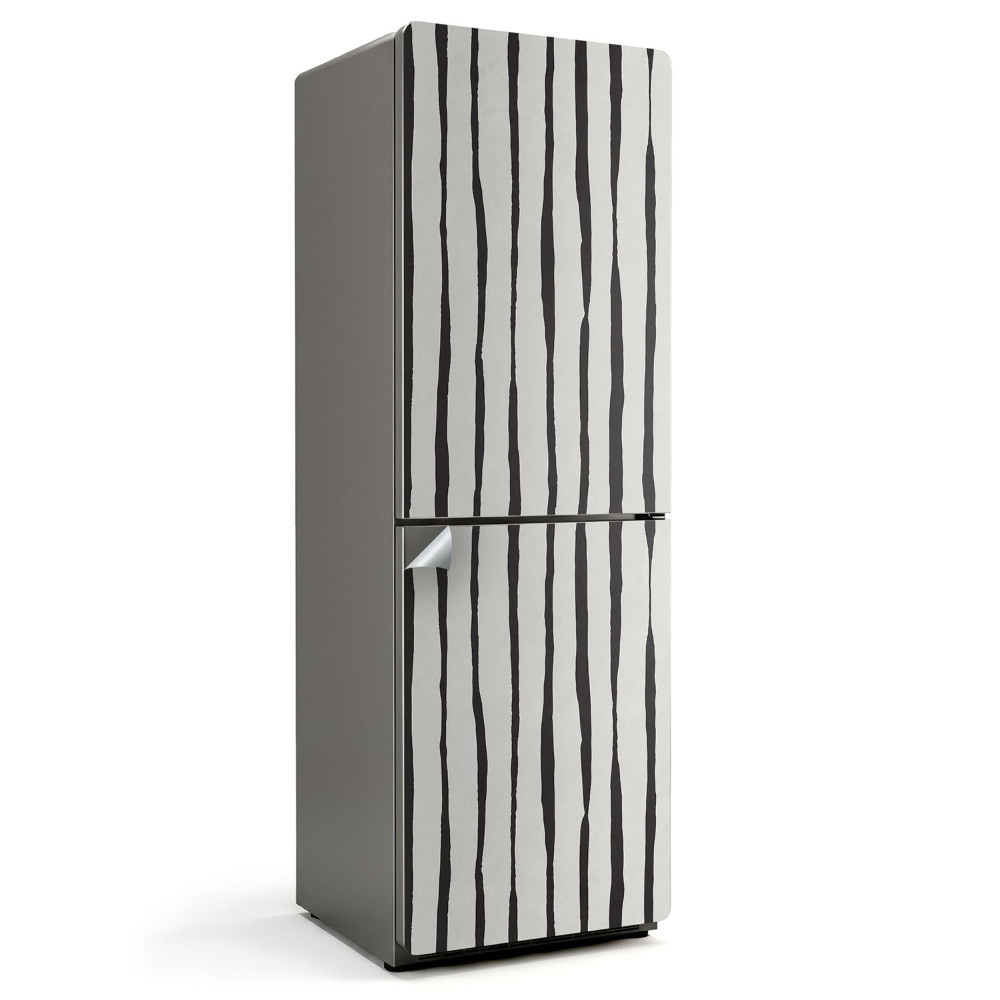 Fólie na lednici Svislé zkreslené pruhy