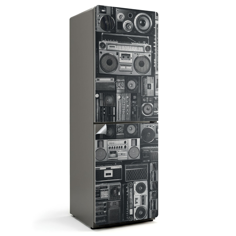 Samolepka na lednici Klasický zvuk v retro stylu