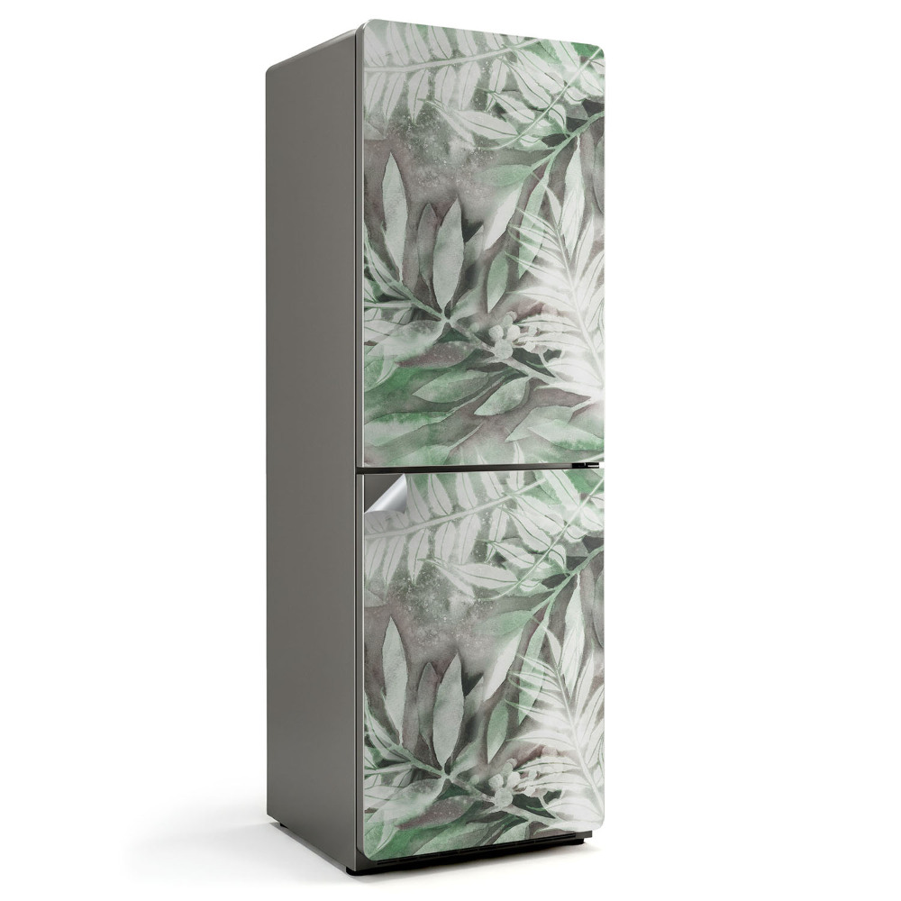 Tapeta na lednici Listový akvarelový motiv