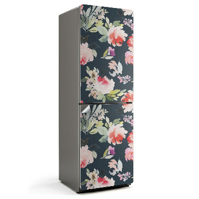 Samolepicí tapeta na lednici Květinový motiv v akvarelové technice