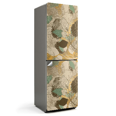 Fólie na lednici Rostlinné motivy v přírodním stylu