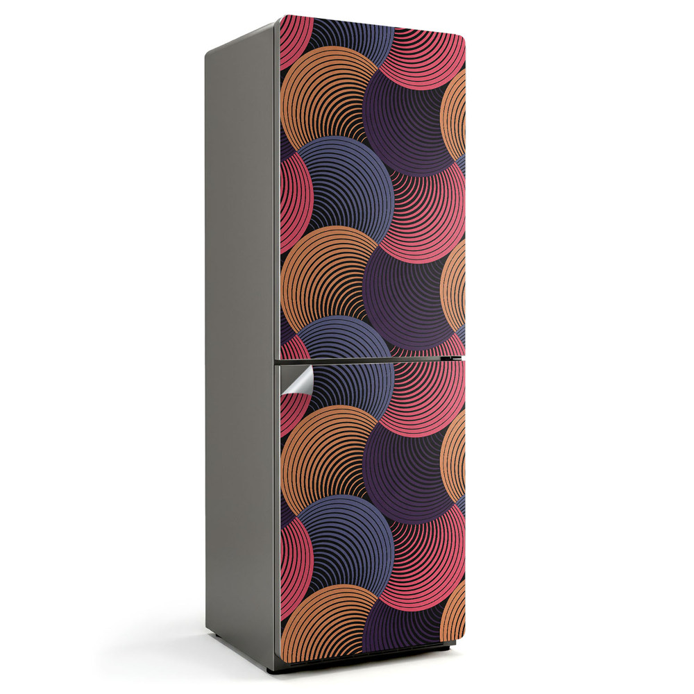 Samolepicí tapeta na lednici Dynamické linie ve vlnovém stylu