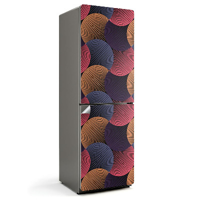 Samolepicí tapeta na lednici Dynamické linie ve vlnovém stylu