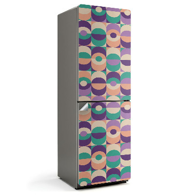 Tapeta na lednici Oválné motivy v geometrické formě