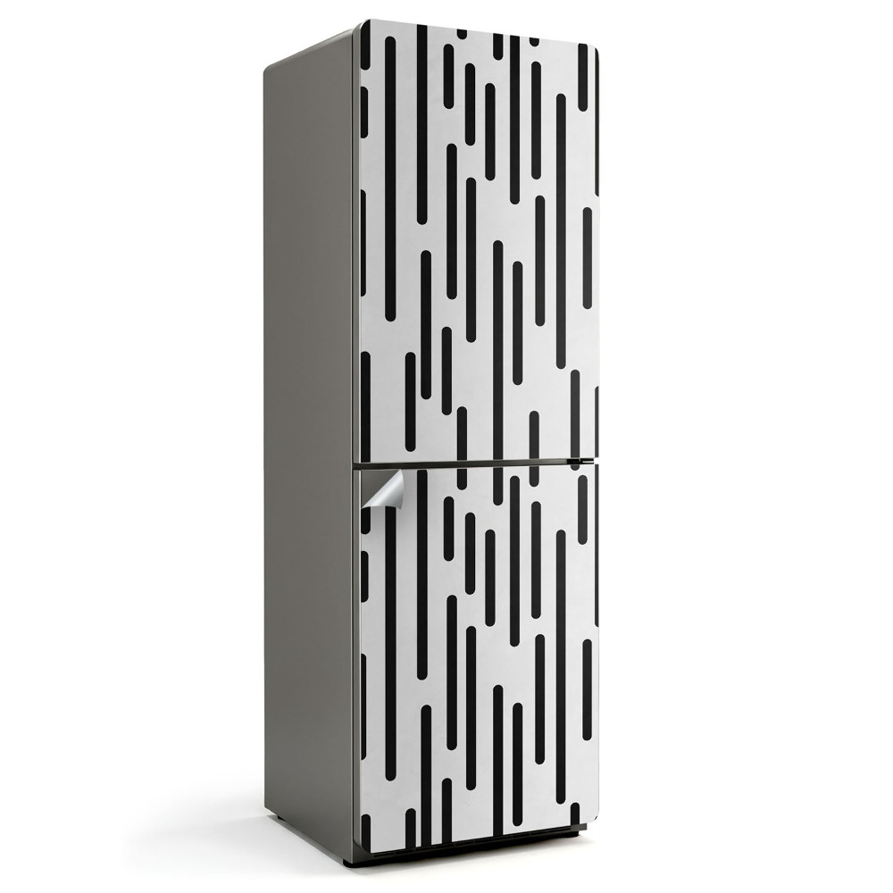 Fólie na lednici Dynamické svislé pruhy