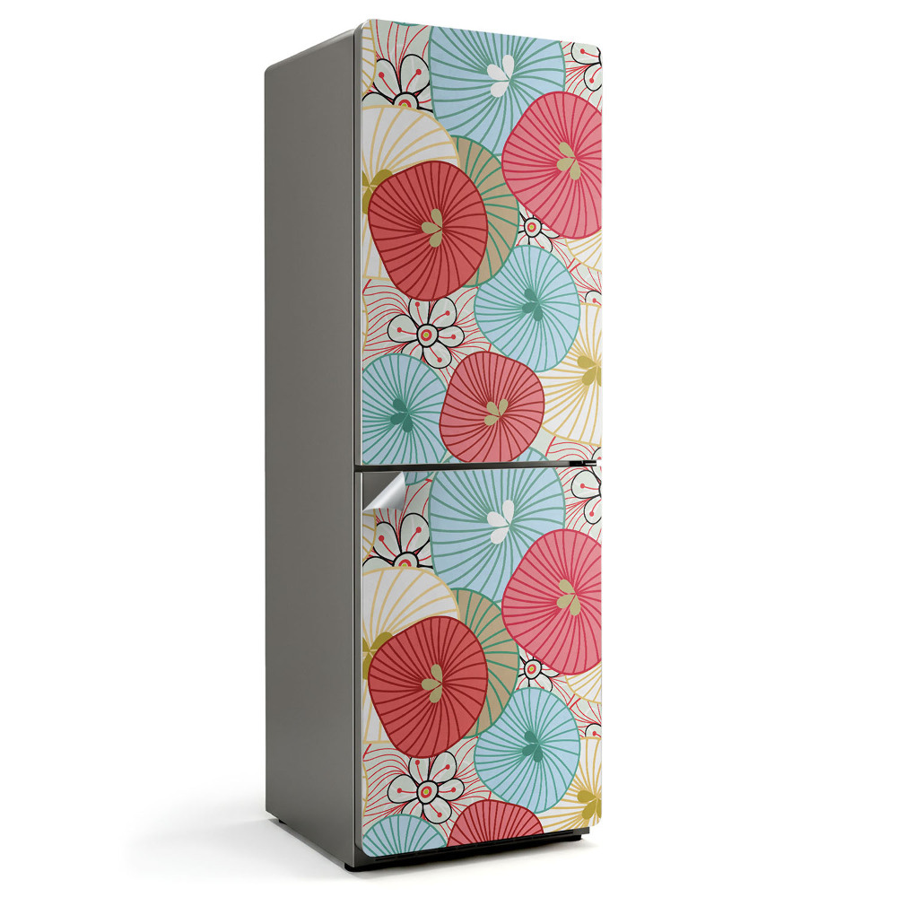 Samolepicí tapeta na lednici Květinový motiv v odstínech