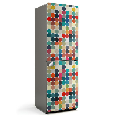 Fólie na lednici Oválné vzory v intenzivních barvách