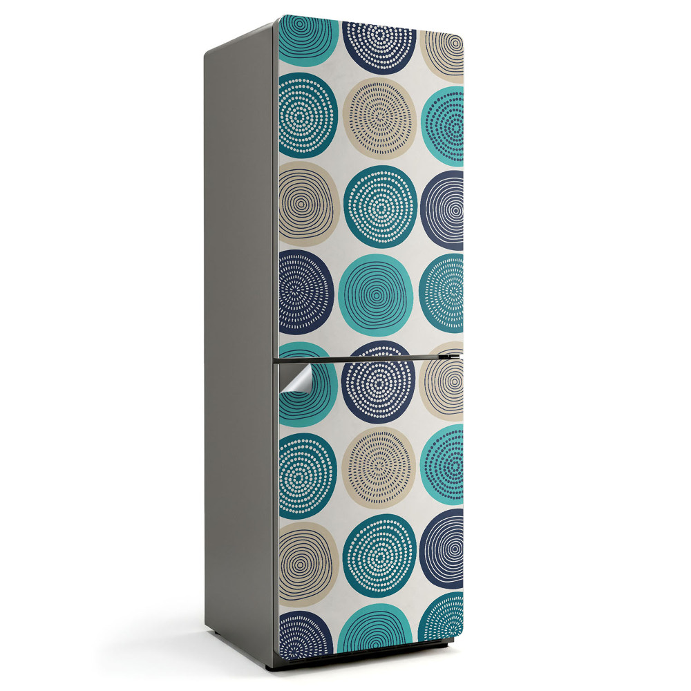 Samolepka na lednici Kruhové spirály v dynamickém tanci