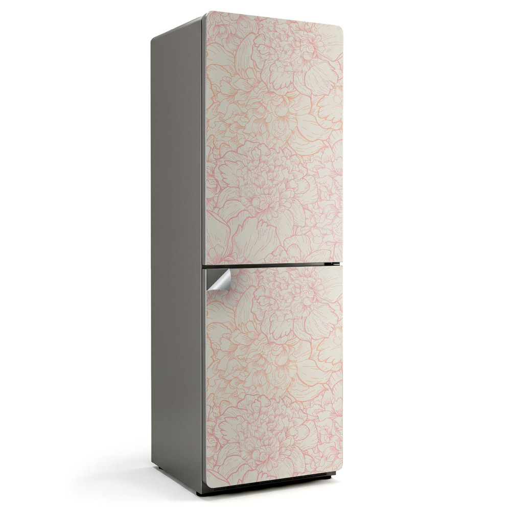 Fólie na lednici Květinové linie v harmonickém rytmu