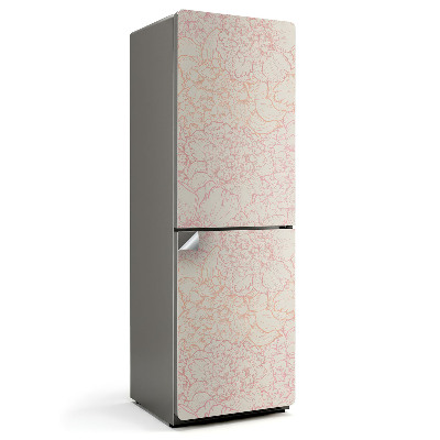 Fólie na lednici Květinové linie v harmonickém rytmu