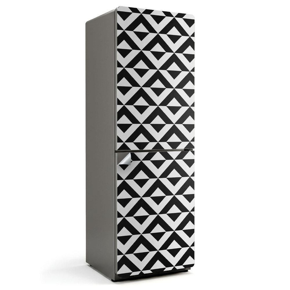 Samolepicí tapeta na lednici Kosočtverečné řady v grafice