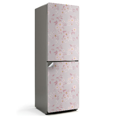 Tapeta na lednici Květinový motiv v jemném stylu