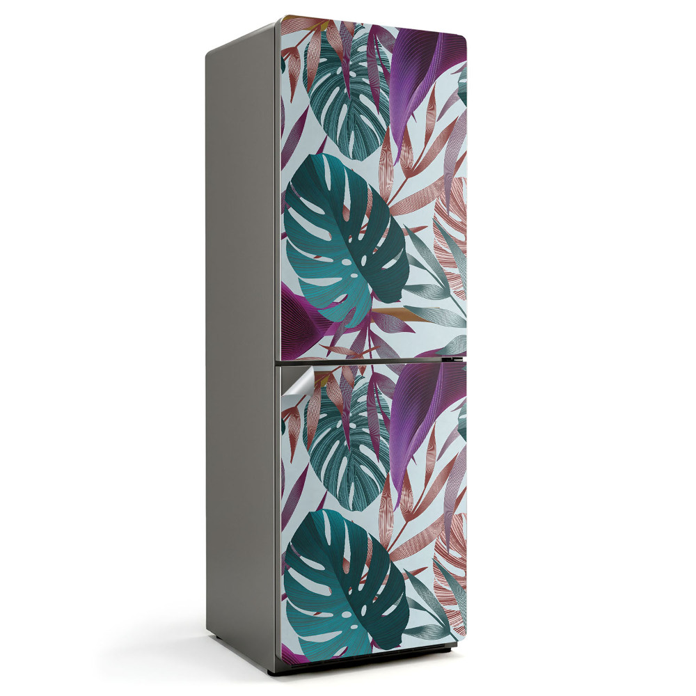 Samolepicí tapeta na lednici Tropické listové aranžmá