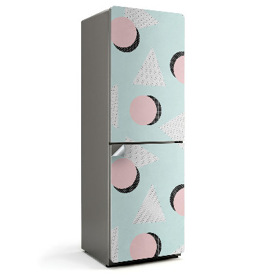 Samolepka na lednici Geometrické tvary v abstraktním stylu