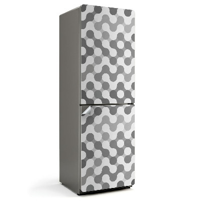 Samolepicí tapeta na lednici Vlnité kruhy v geometrickém stylu