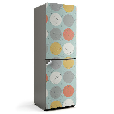 Fólie na lednici Moderní abstraktní styl kruhů