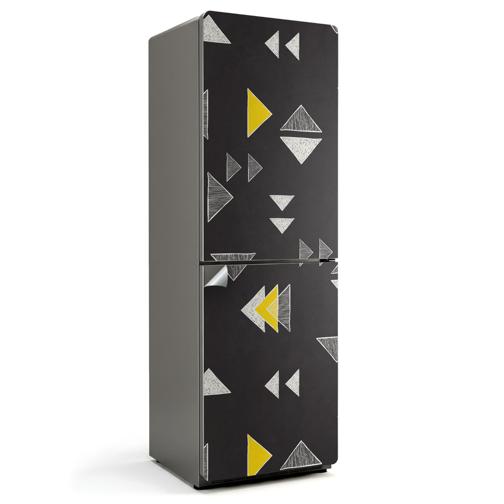 Samolepicí tapeta na lednici Geometrické trojúhelníky a kosočtverce