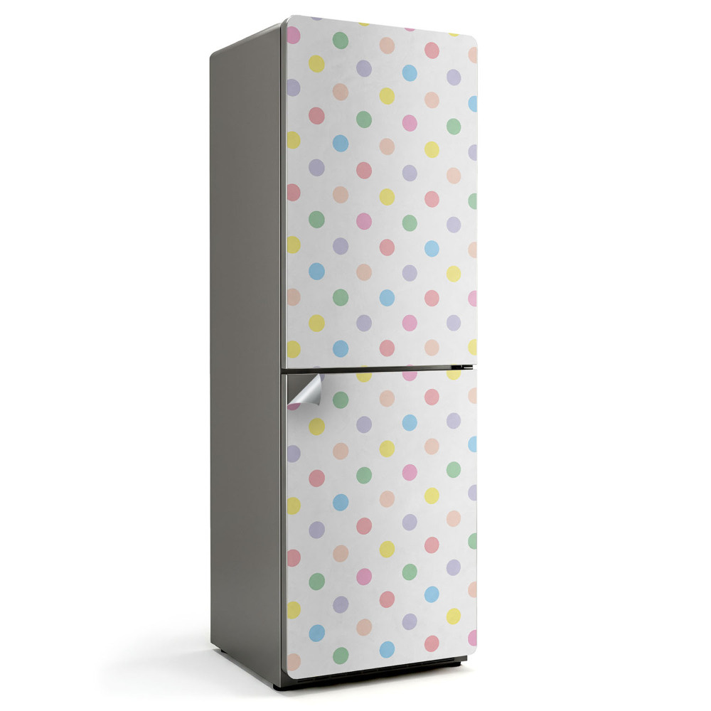 Fólie na lednici Tečky v pastelových odstínech