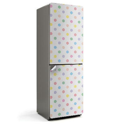 Fólie na lednici Tečky v pastelových odstínech
