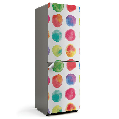 Samolepka na lednici Radostné kruhy v přímých liniích