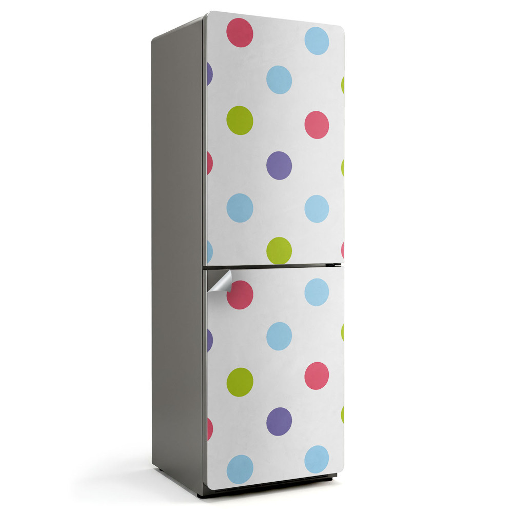 Samolepicí tapeta na lednici Barevné tečky v radostném vzoru