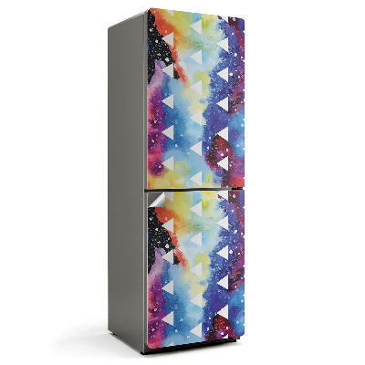Samolepka na lednici Trojúhelníkový vzor na akvarelovém pozadí