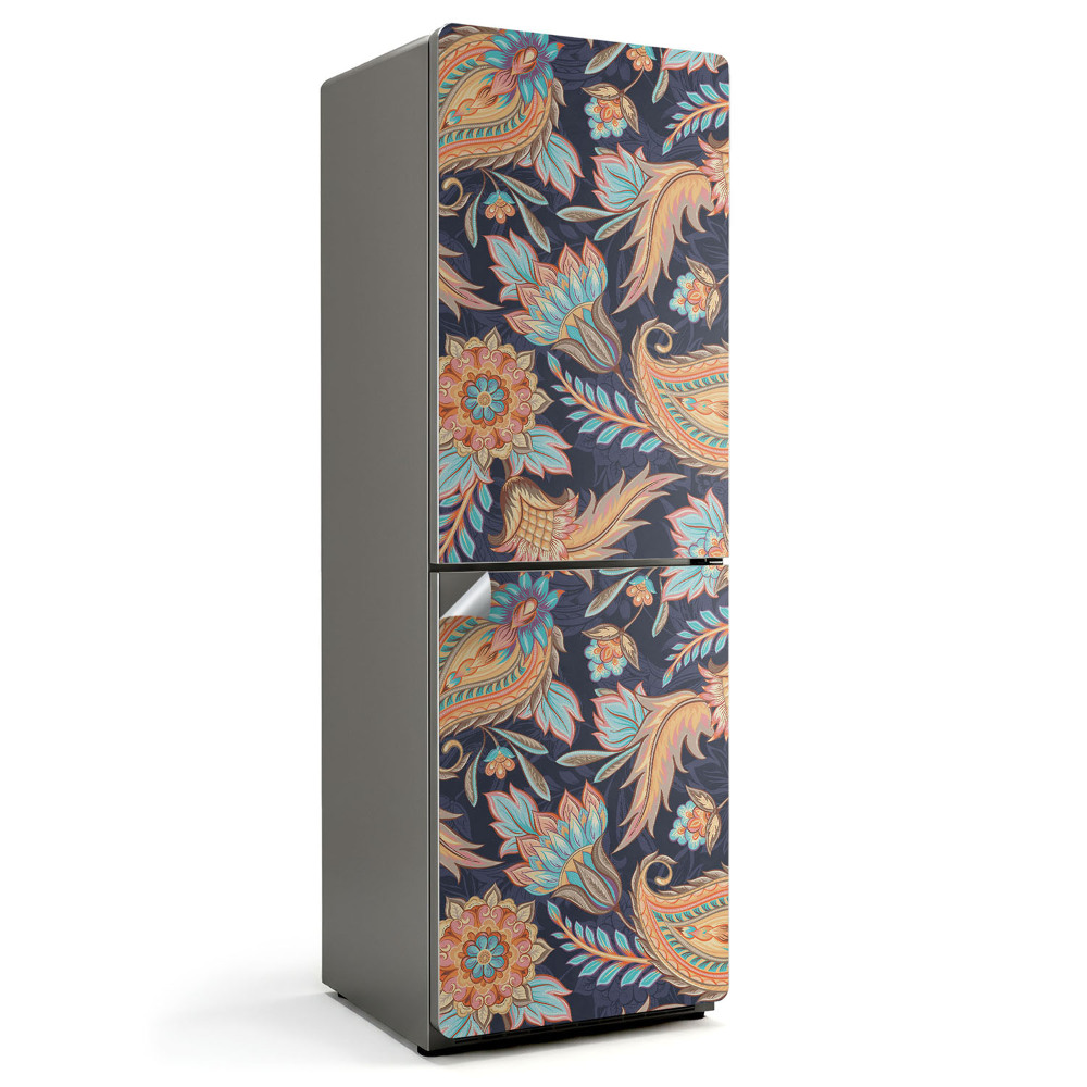 Fólie na lednici Rostlinné ozdoby v klasickém stylu